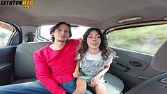 Fucking! Petite Sexy Chick in Moving Car!