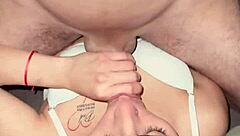 Boyfriend's ripped friend sneaks in to fuck sleeping latina's fat ass