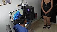 Wow! Juicy Office Blowjob Gulps Thick Cum Load!