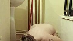 Pet Slave Eats from Bowl While Teased Mercilessly