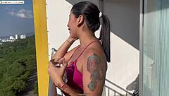 POUNDING MY STEPSISTER'S HUGE SWEATY ASS IN SPANISH PORN ACTION