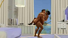 Hot hunky sims 4 honeymoon sex all day with orgasm cumshots! 🔥🍆💦
