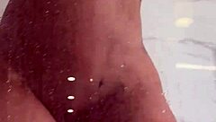 Sara Retali gulps Sergio Lagos cum after wet shower deepthroat fuck