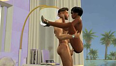 Hot hunky sims 4 honeymoon sex all day with orgasm cumshots! 🔥🍆💦