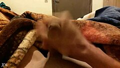 young guy strokes until he creams inside during solo play