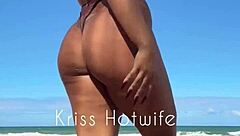 you asked for it brazilian wife flashes big pussy lips poolside in tight leggings cameltoe