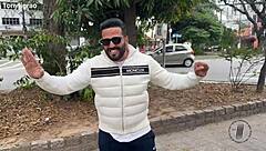 trailer shows pink pussy soaking in white tub, ready for rough anal creampie action