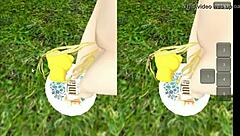 wanna dive into mmd vr game with yukari's monster fantasy boobs and pussy action?