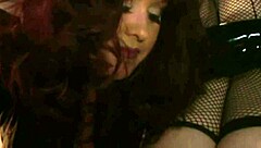 Big-Fake-Jugged Lady Reveals Dildos And Toys To Stunning Brunette