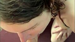 horny teen in bikini oils up for titjob then deepthroats my monster cock on beach