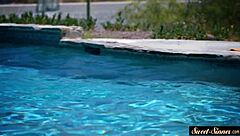 Stunning stepdaughter rides cock cowgirl in classy erotic poses.