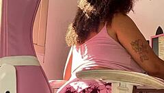 chubby ebony giantess unleashes humiliating farts dominating tiny punished man