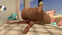 In sims 4 game giant-titted resort owner gets banged hard by oiled hooters play