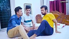 hot desi lady doctor takes on all patients in wild orgy gangbang with hindi audio