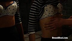 two betrayed teen lesbians bound in prison femdom torment