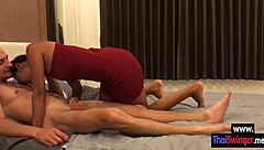 my horny thai girlfriend's big tits beg for rough cock suck