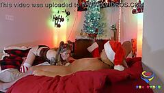 daddy spots cute 18yo reindeer cosplay babe next door and revenge fucks her skinny body during christmas casting interview.