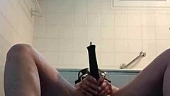 😈 french slave bound outdoor teasing her wet pussy with dildo... watch her cum hard! 🔥