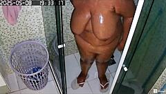 hidden cam catches busty bbw neighbor shaving her huge wet pussy 😈🍑