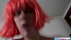 amateur bbw princess rocks her wig for fun