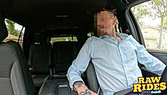 Cute redhead college girl plugs ass masturbates then blows driver for ride