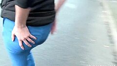 Wanna see Leyla Morgan finger her shaved pussy while flashing publicly around town?