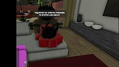 Devil prostitute takes massive black monster cock on sofa pounding her wet pussy until squirting wildly