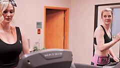 So I met her during a sweaty gym workout.