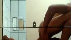 Hey, check out this muscular black couple giving brutal thrusts to her big ass in the hotel room