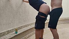 That tough soccer girl lost the bet to her mechanic buddy and paid up with her juicy ass on camera