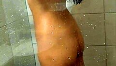 stepbro spies me showering then wrecks my hairy pussy hard 💦😩 creampie drip!! 🍆🔥