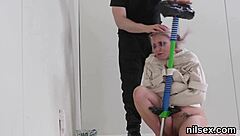 Hey slutty teen, time for your awkward anal treatment in this hardcore bdsm asylum now