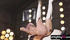 Big Boobed Nude Teen Olivia Taylor Strips Lingerie for Intense Cowgirl Rodeo Ride