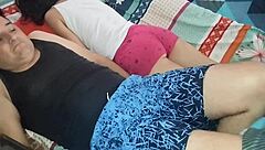 woke up with stepsis in bed and got cozy before work