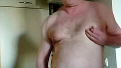 german nylon boy gets horny morning coffee wank session