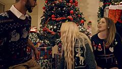 skinny teen sis too old for cake on bday eats stepbro cum instead