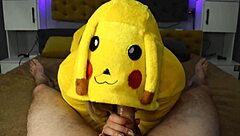 pikachu gulps homemade pov deepthroat cum loads