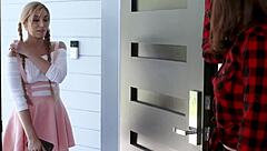 lesbian milf moans as teen tongues her wet pussy and small tits!