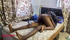 BTS ebony milf's thick pussy takes big black cock cowgirl and doggystyle for first porn