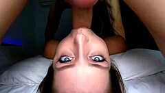 deep throat action ends with a messy facial finish