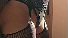 Big ass mature sneaks in for anal while hubby works