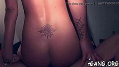 Girl chokes on boy's cock in sloppy irrumation.