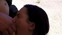 paisley parker gagged hard outdoors in uniform... sweet scottish brunette cop detained 😜🍆