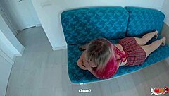 Stepsister tricks for candy but takes cum deep in her mouth instead