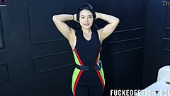 Moonblack's Curvy Latina Ass in Tight Spandex Vintage Neoprene Tease.