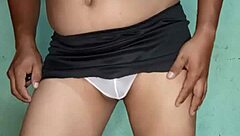 damn im so horny dancin in white panties lingerie pantyhose feelin sexy mexican heat