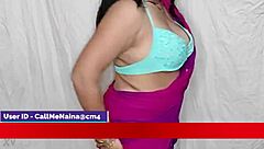 naina the desi auntie chats naughty in hindi while fingering her wet pussy on webcam