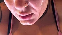 at the gym i got sweaty with this tanned babe her wet pussy dripped down her legs