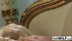 big tit blonde milf fucks hard keeping stockings and heels on