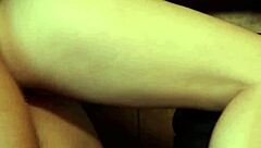 Doggystyled tanned inked babe with perky tits rides cock then takes cum on pussy